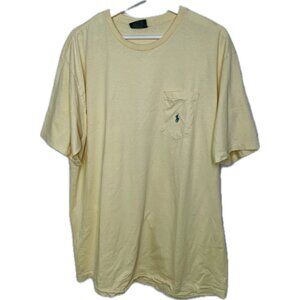 Vintage Polo Country Ralph Lauren Shirt Pony Pocket XL USA Yellow